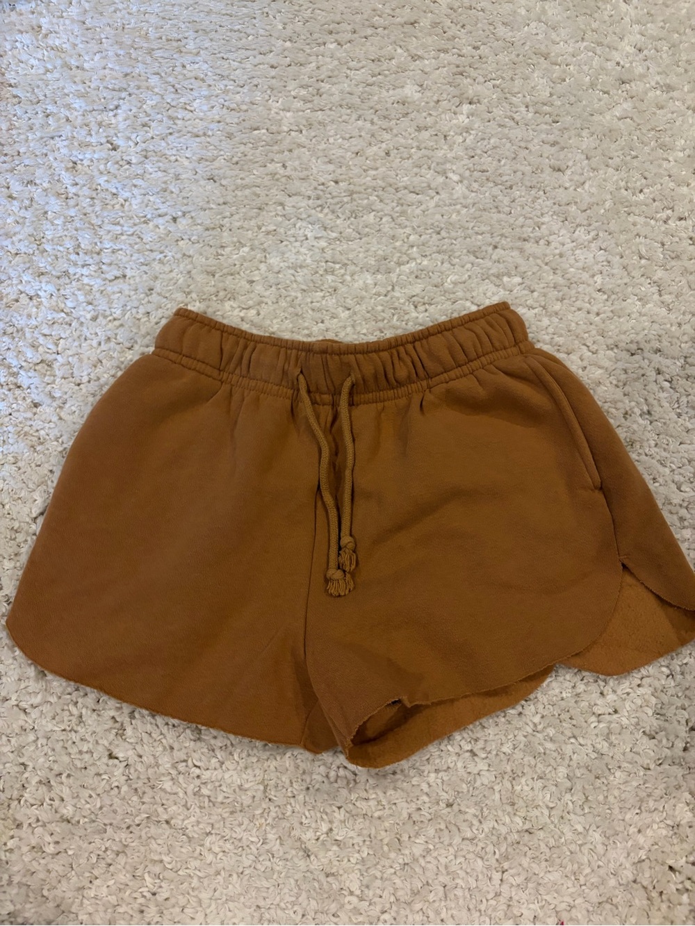 wild fable Women's Drawstring Athletic Shorts in Rust